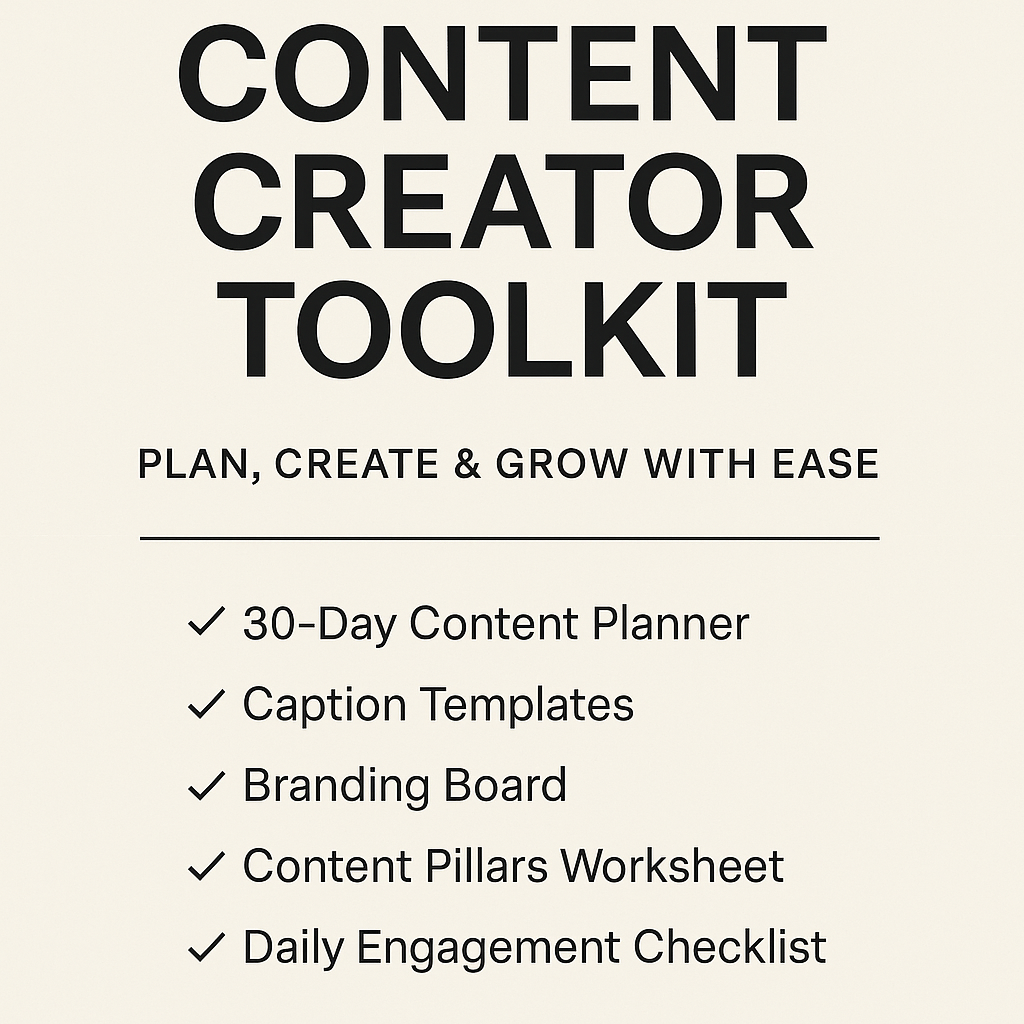 Content Creator Toolkit – Plan, Create & Grow
