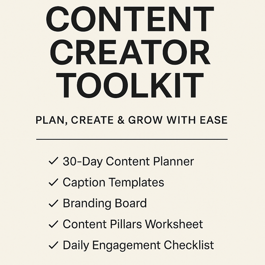 Content Creator Toolkit – Plan, Create & Grow